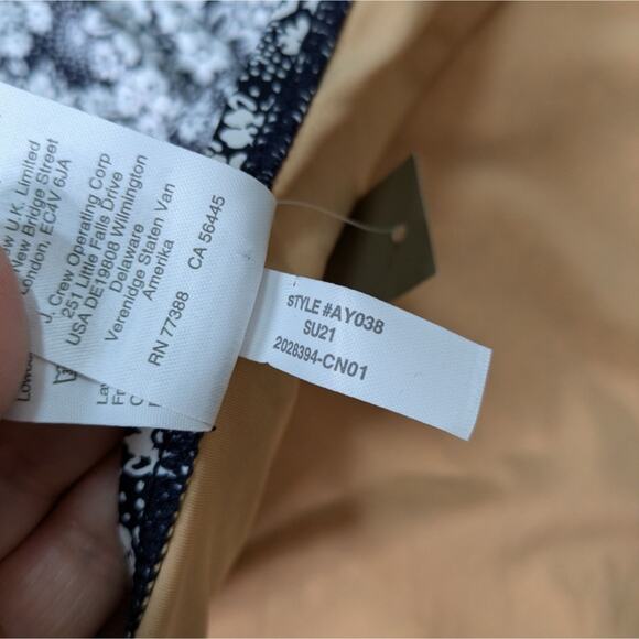 J. Crew Ruffle V Neck One Piece Swimsuit Womens 24 Valley Floral Blue Swimwear - Picture 11 of 13